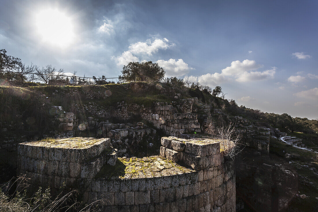 Fortification Wall, West Bank; Sebastia, Samaria, Israel