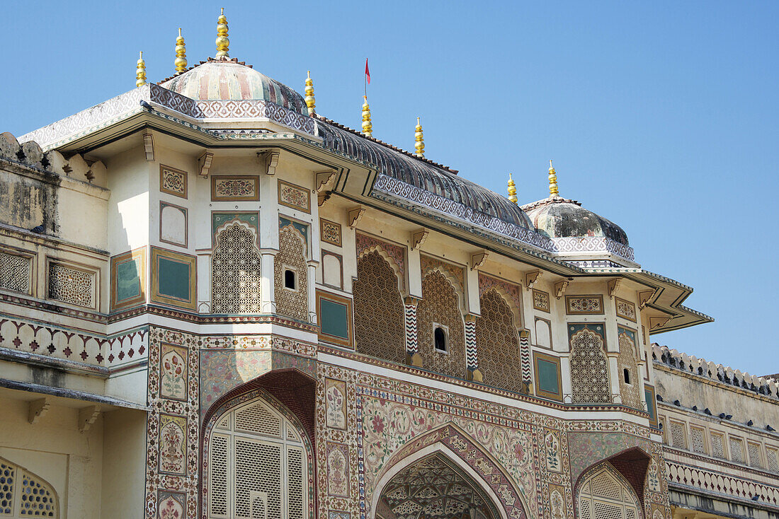 Amber Fort, oberes Stockwerk; Jaipur, Bundesstaat Rajasthan, Indien