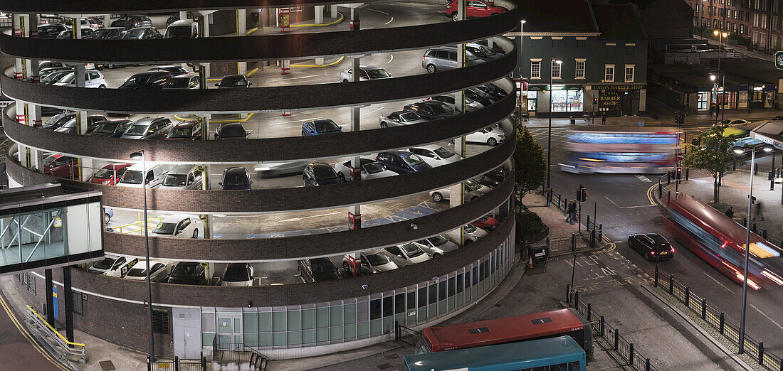 Circular Multi-Level Parking Lot; Gateshead, Tyne And Wear, England