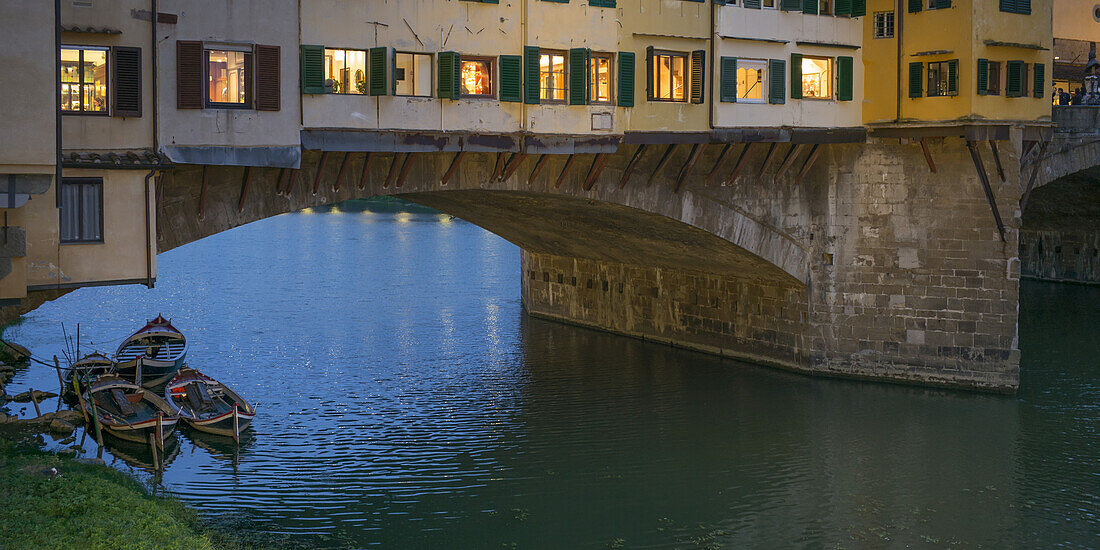 Ponte Vecchio And Arno River; Florence, Toscana, Italy