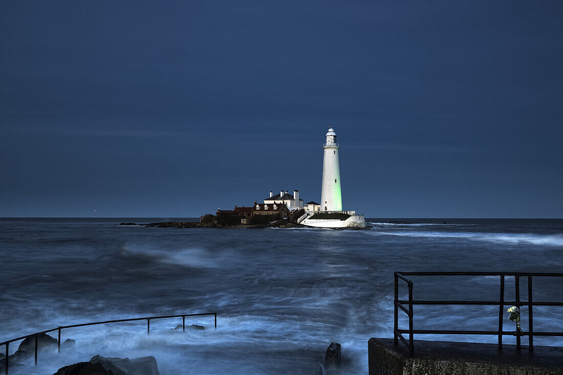 St. Mary's Island und Leuchtturm; Whitley Bay, Tyne And Wear, England