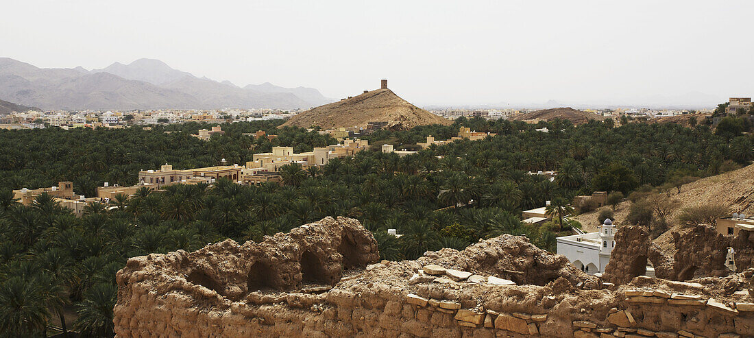 Traditional Village Perched In The Jabal Akhdar Mountains