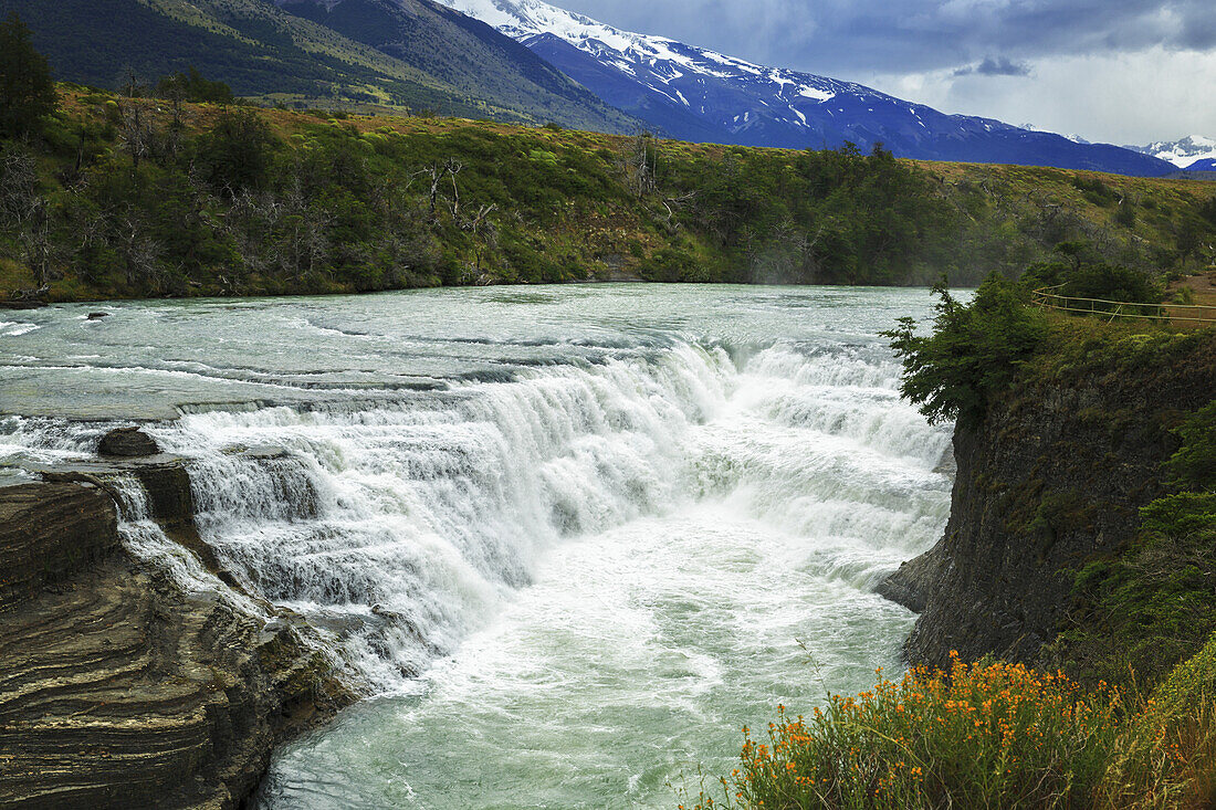 Salto Grande (Big Falls) Of Torres Del Paine National Park In Chilean Patagoia; Magallanes, Chile