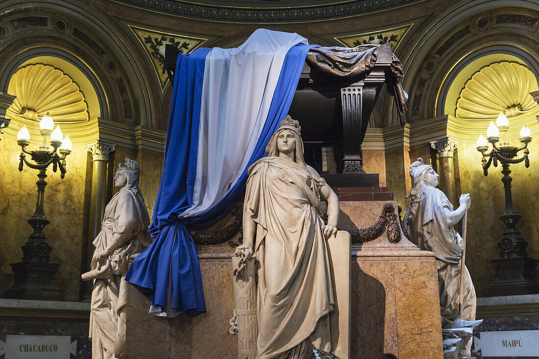 Mausoleum Of General Jose De San Martin In Catedral Metropolitana; Buenos Aires, Argentina