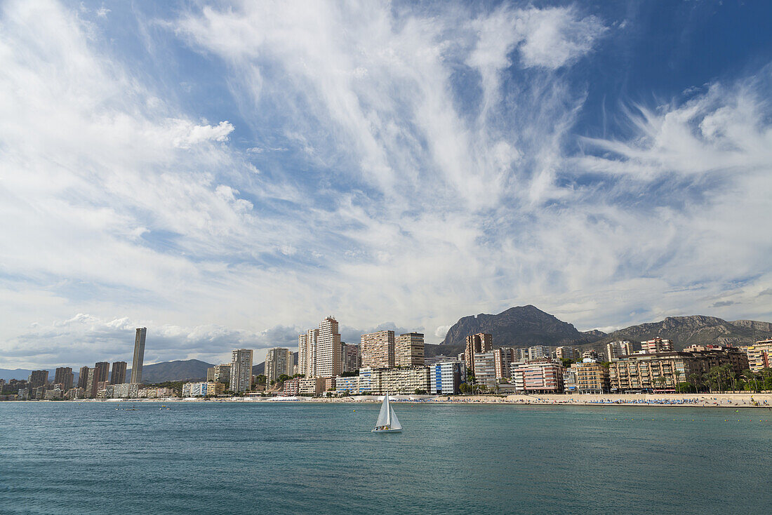 Poniente Beach; Benidorm, Alicante, Spain