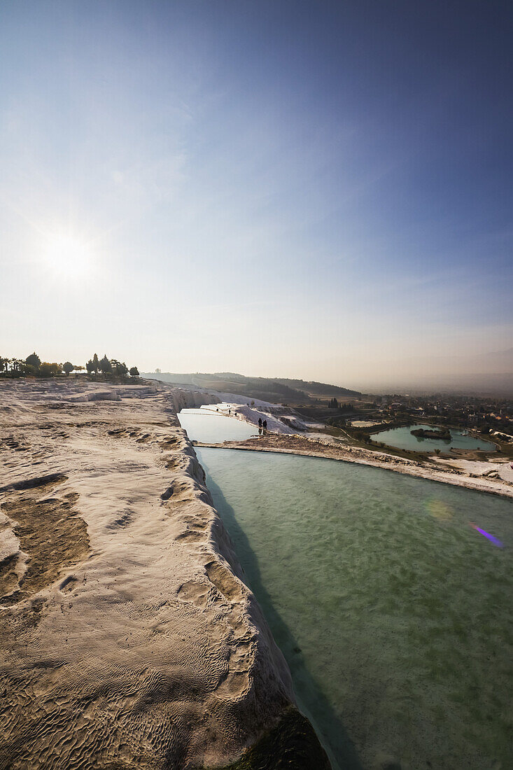 Hot Springs And Travertines, Terraces Of Carbonate Minerals, Pamukkale; Denizli, Turkey