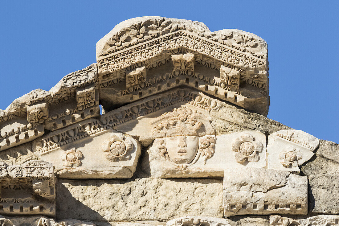 Bas Relief On The Library Of Celsus; Ephesus, Izmir, Turkey