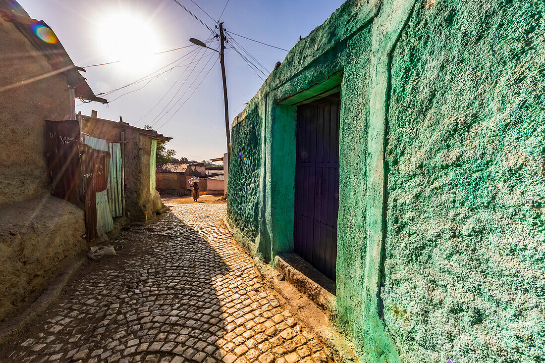 Straßenszene in Harar Jugol, der befestigten historischen Stadt; Harar, Region Harari, Äthiopien