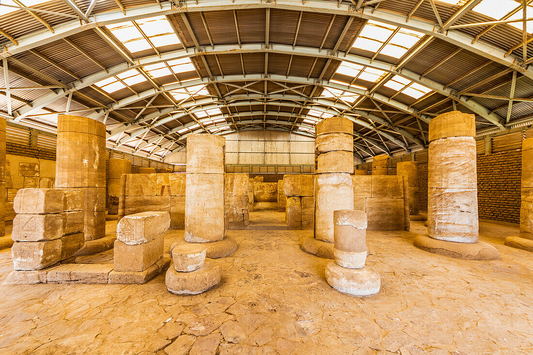 Buhen-Tempel, erbaut von der ägyptischen Königin Hatschepsut, ausgestellt im Nationalmuseum des Sudan; Khartoum, Khartoum, Sudan