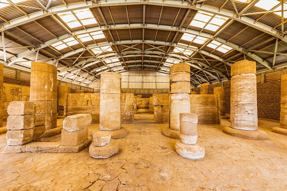 Temple of Buhen, built by the Egyptian Queen Hatshepsut, on display at the National Museum of Sudan; Khartoum, Khartoum, Sudan