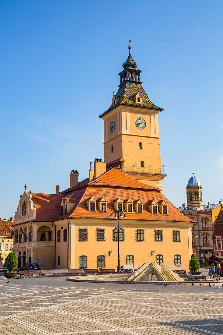 Uhrenturm, Rathaus, 13. Jahrhundert, Ratsplatz; Kronstadt, Region Siebenbürgen, Rumänien