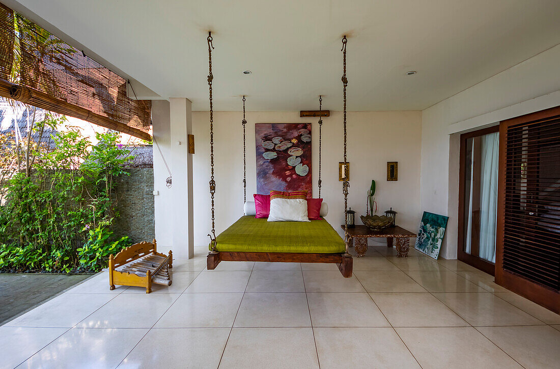 Hängebett in der Villa Nilaya; Mendira, Bali, Indonesien