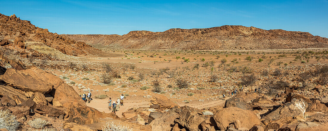 Twyfelfontein, eine uralte Felsgravur-Stätte im Damaraland; Kunene-Region, Namibia