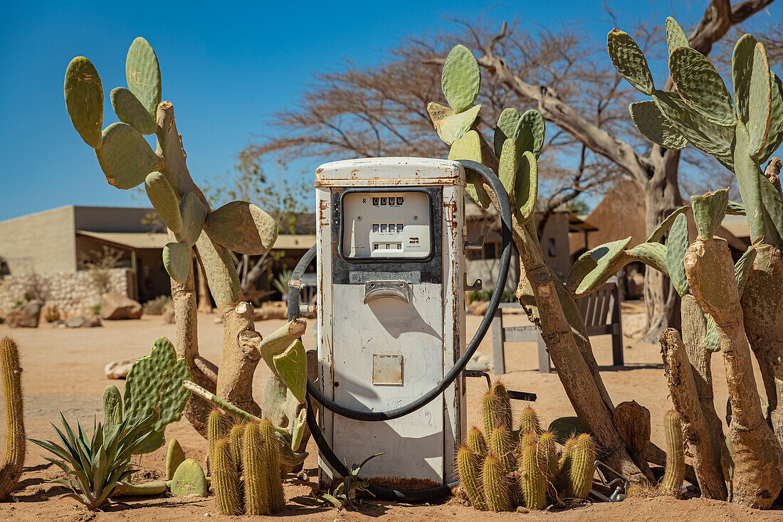 Alte Tankstelle in Solitaire, Namib-Naukluft-Nationalpark; Namibia