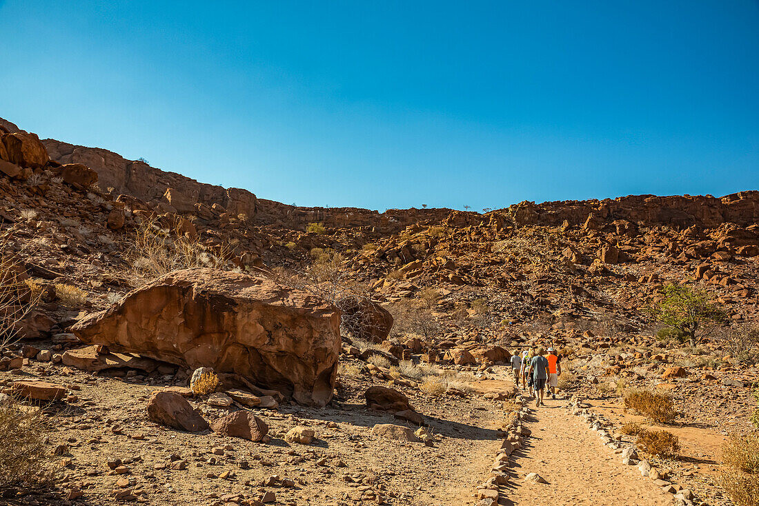 Twyfelfontein, an ancient rock engravings site in Damaraland; Kunene Region, Namibia