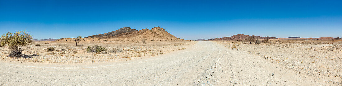 Long empty road in the desert, Namib-Naukluft National Park; Namibia