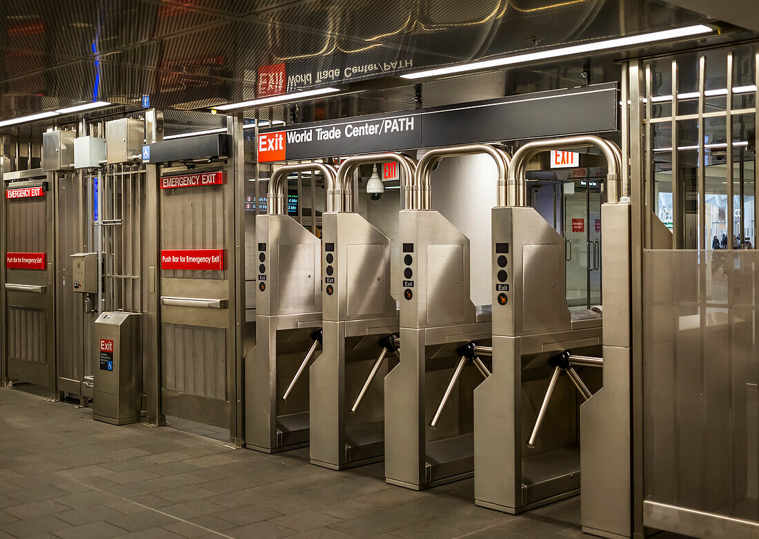 Exit of the Subway Station to the World Trade Center; New York City, New York, United States of America