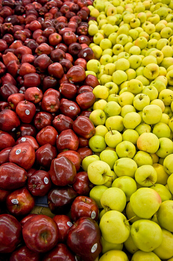 Äpfel auf dem Obstmarkt