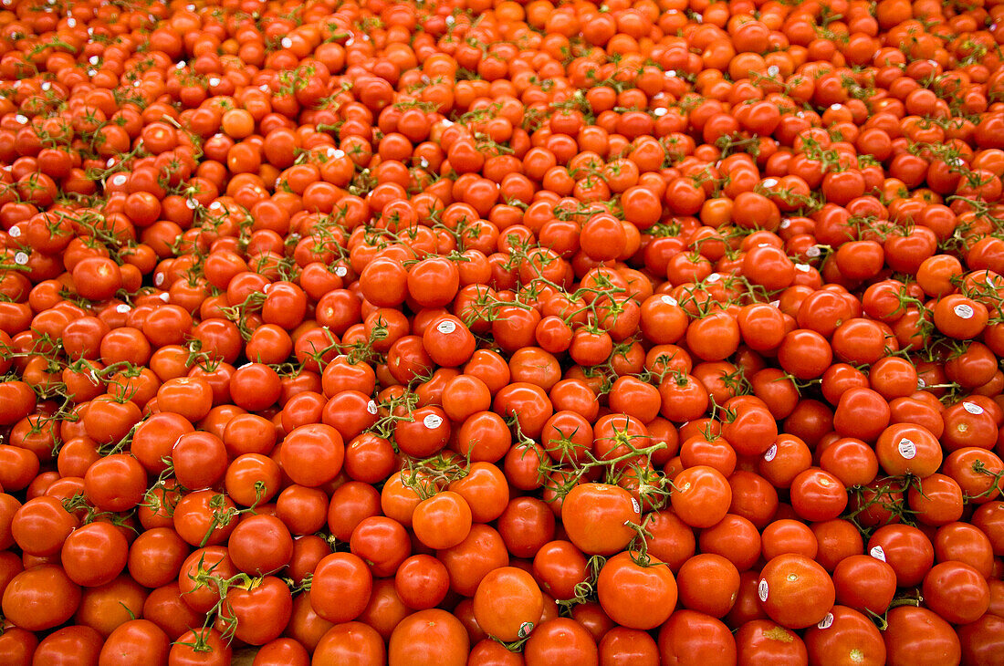 Tomaten auf dem Obst- und Gemüsemarkt