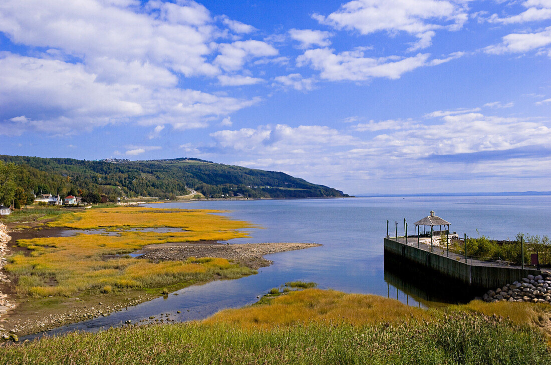 Überblick über die Küstenlinie, Charlevoix, Quebec, Kanada