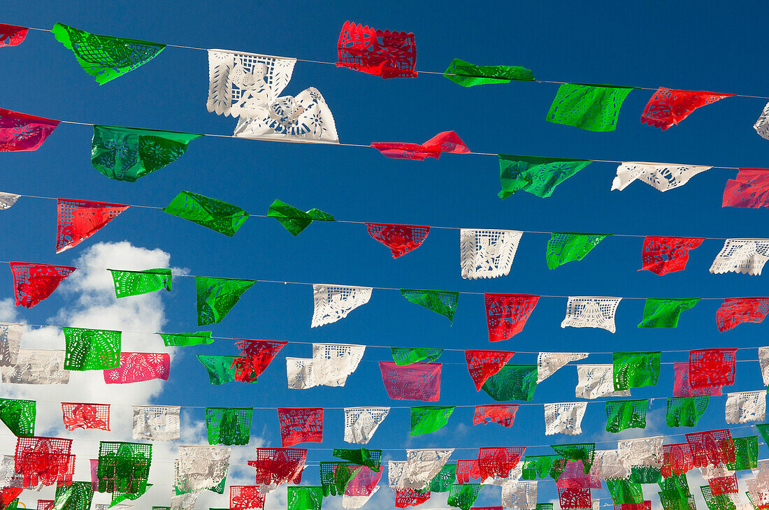 Flaggen, Tulum, Quintana Roo, Mexiko