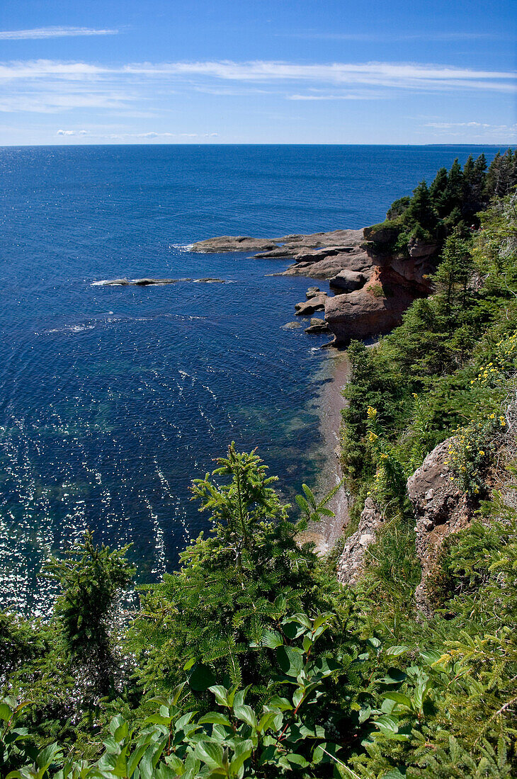 Küstenlinie, Bonaventure-Insel, Gaspe, Quebec, Kanada