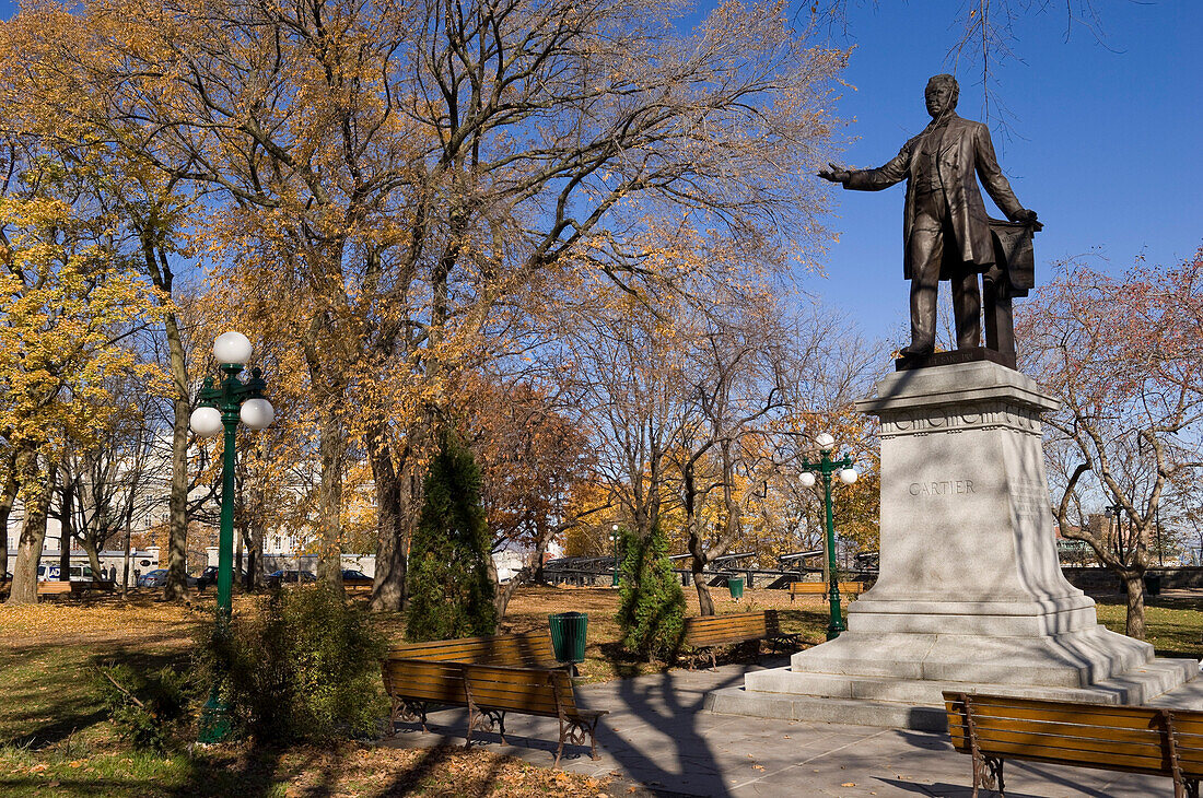 Cartier-Statue im Montmorency-Park, Québec-Stadt, Québec, Kanada