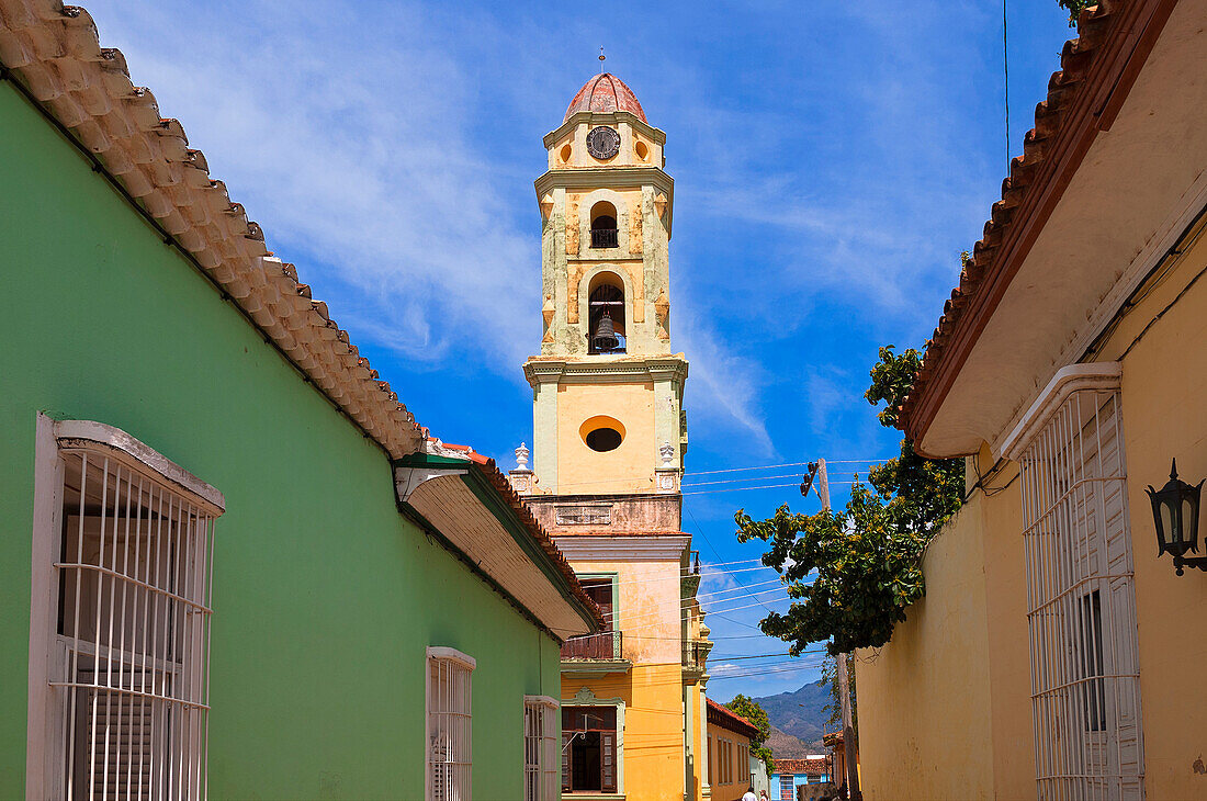 Museo de la Lucha Contra Bandidos and Street Scene, Trinidad, Cuba ,Cuba, West Indies, Caribbean