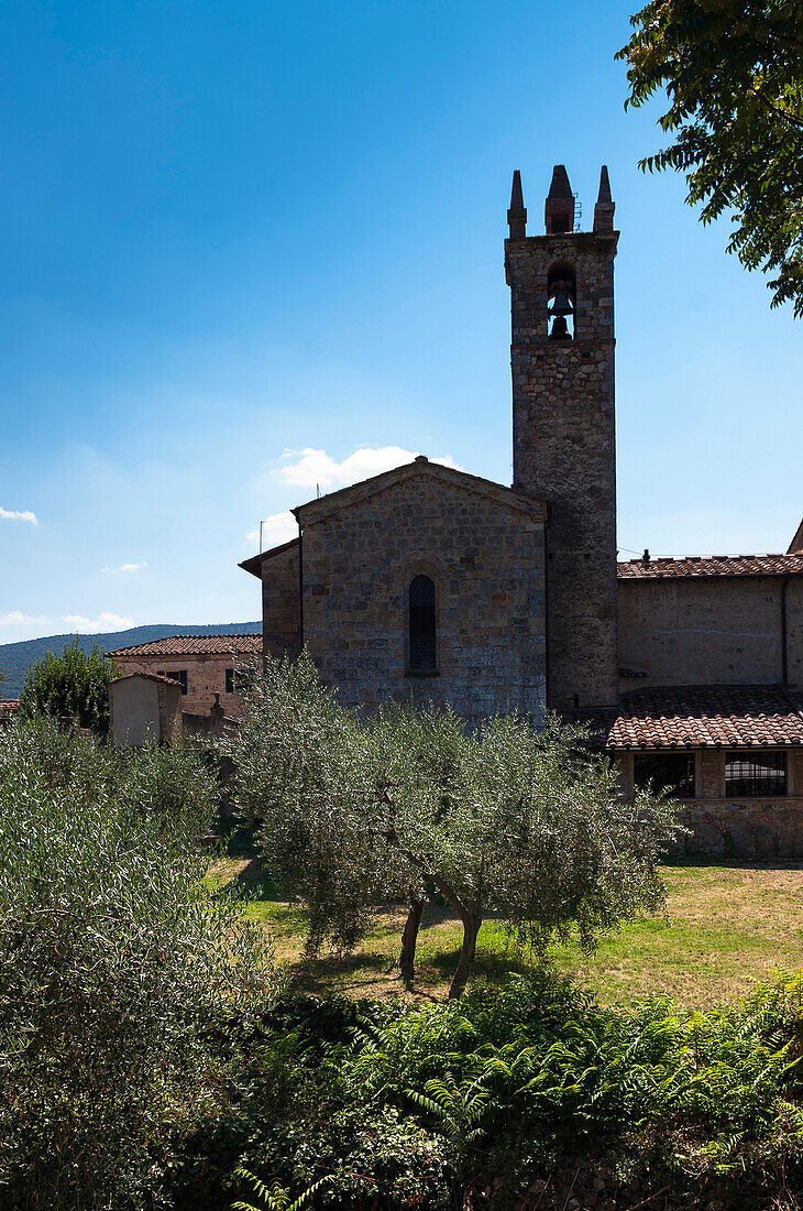Church of Santa Maria Assunta, Monteriggioni, Chianti Region, Province of Siena, Tuscany, Italy
