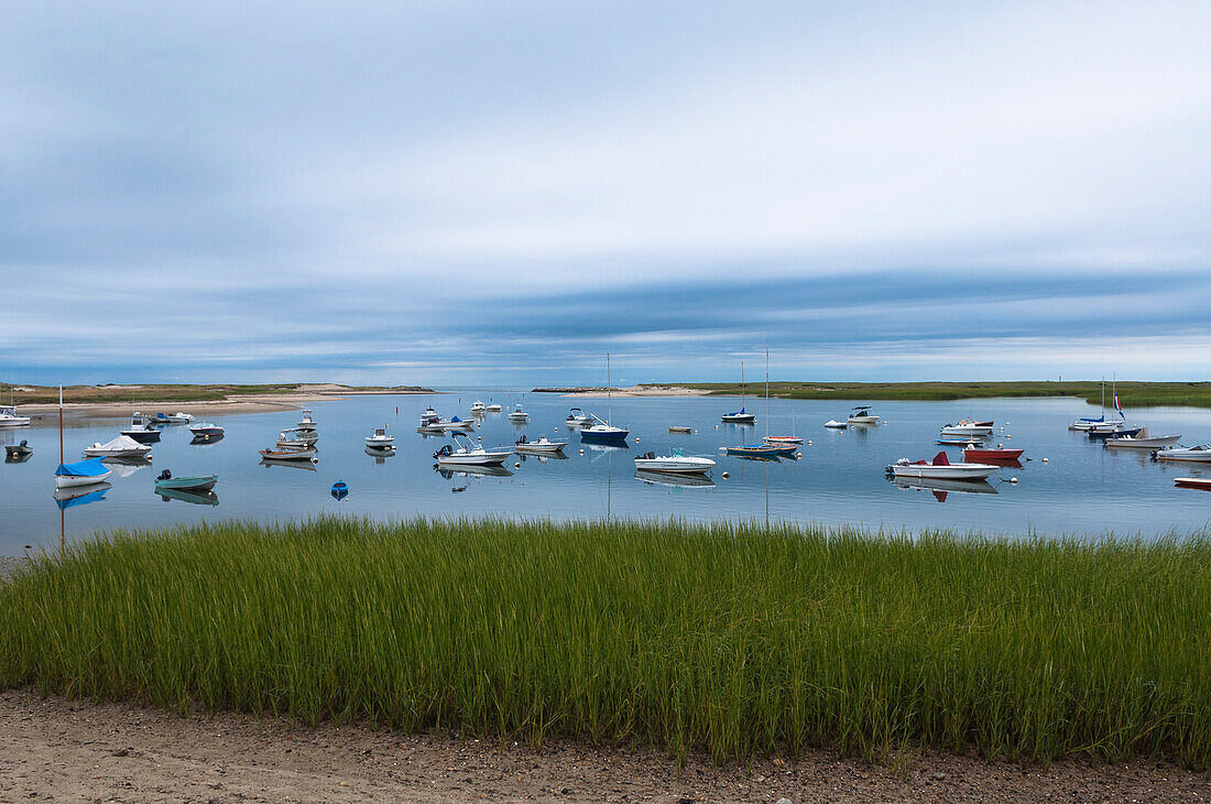 Boats in Pamet Harbor, Truro, Cape Cod, Massachusetts, USA