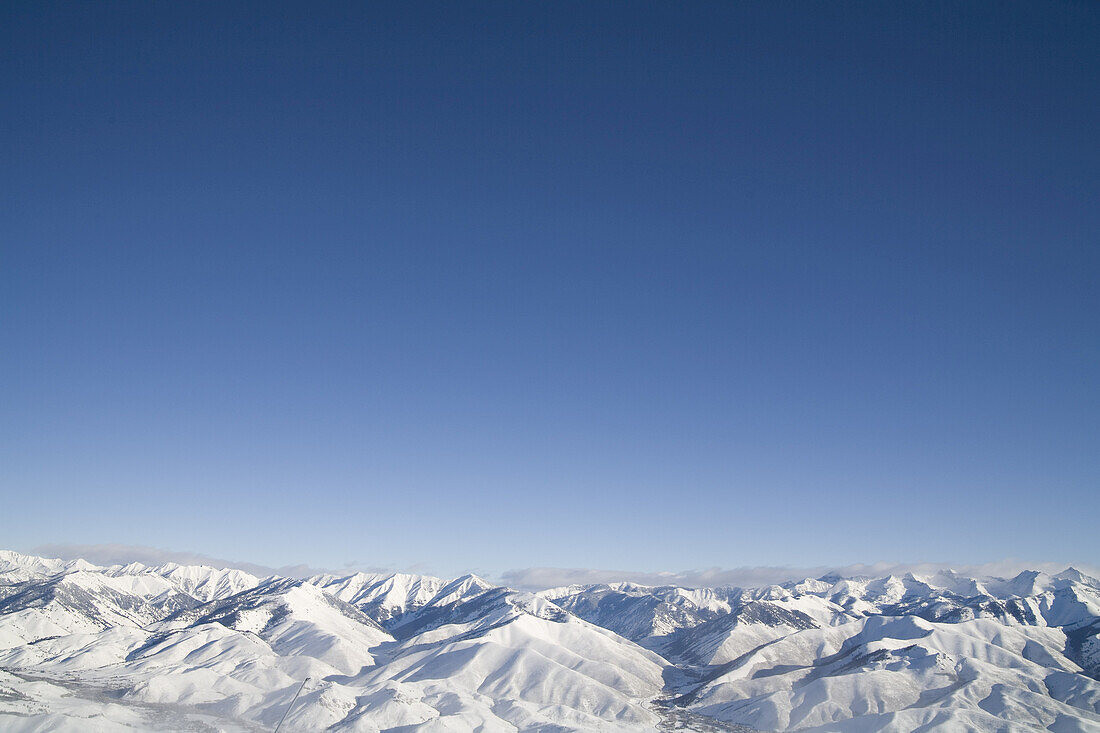 Sawtooth Range View From Mount Baldy, Sun Valley Resort, Idaho, USA