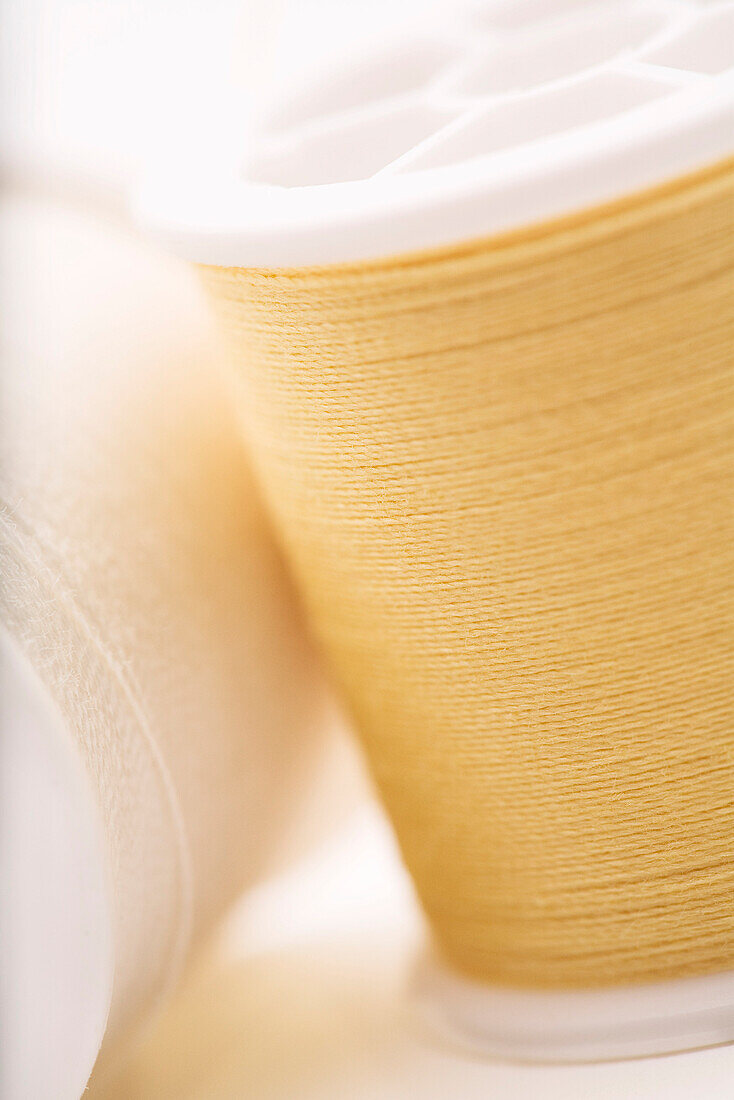Close-Up of Thread on Spools