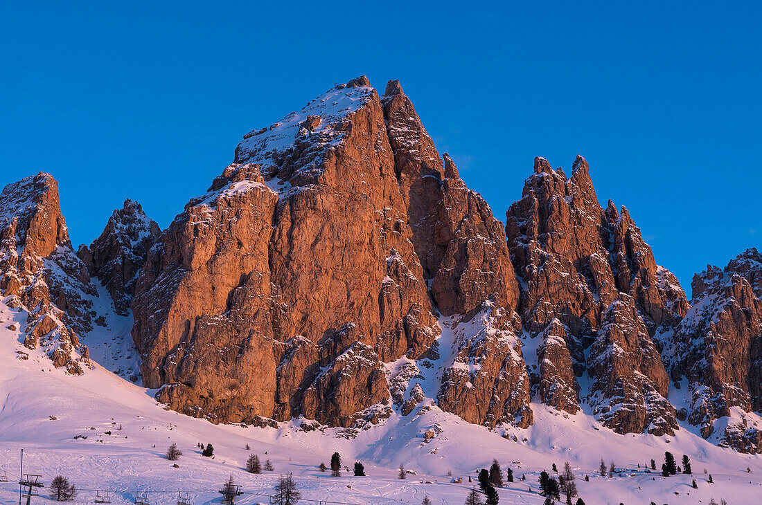 Passo Gardena and Sella Group, Val Gardena, Bolzano District, Trentino Alto Adige, Dolomites, Italy