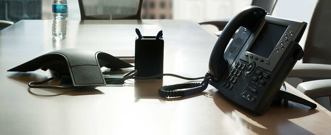 Telephone on Boardroom Table