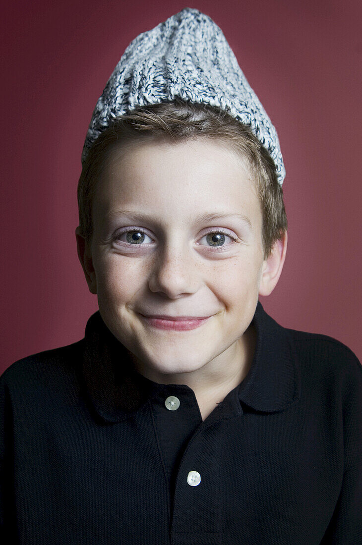 Portrait of Boy Wearing Hat