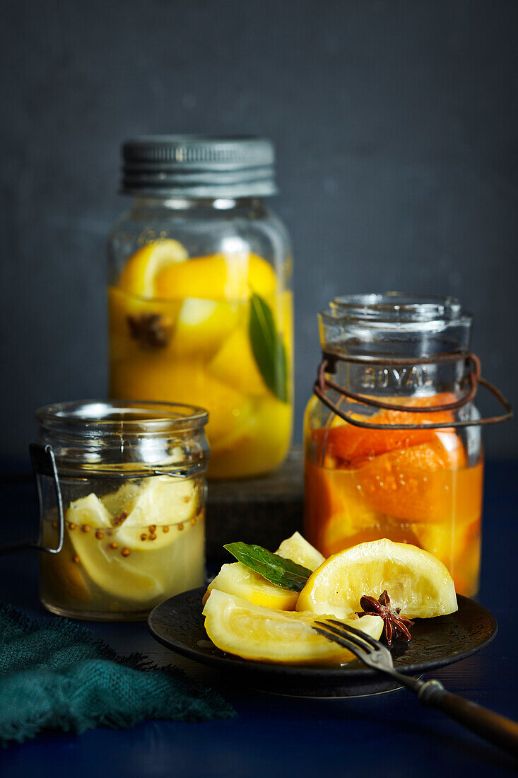 Preserved Citrus Fruits, Studio Shot