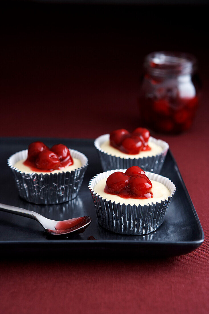 Mini Cherry Cheesecakes