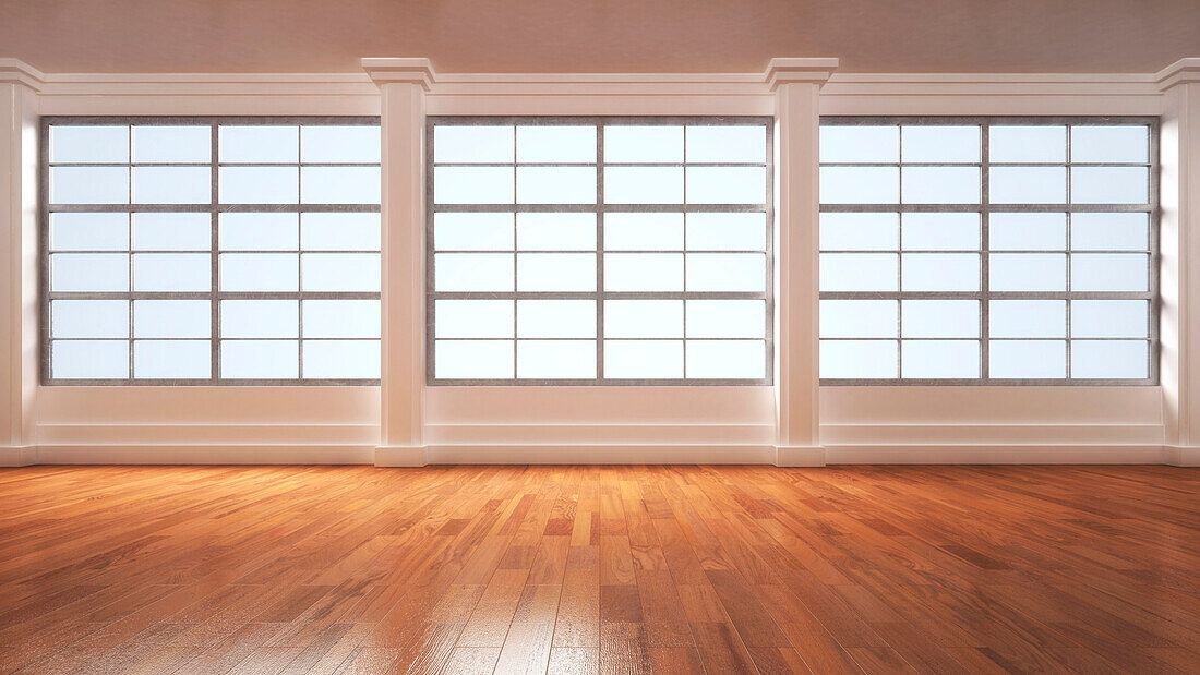 3D-Illustration of Empty Room