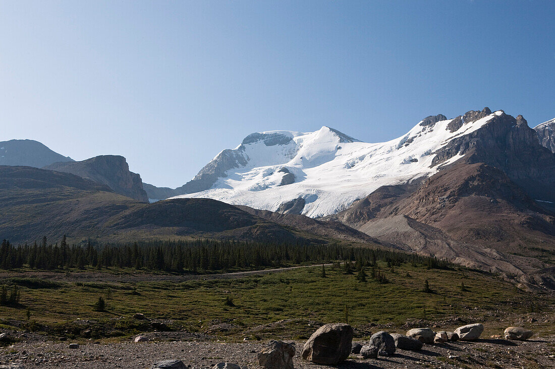 Gletscher und Berge, Columbia Icefield, British Columbia, Kanada