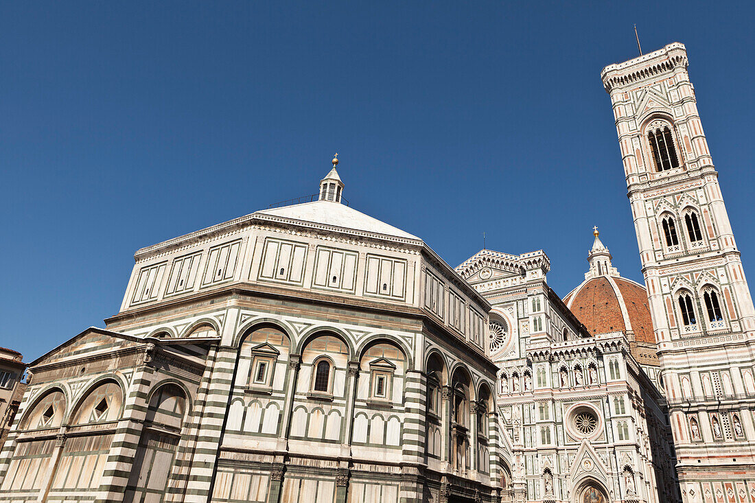 Battistero di San Giovanni and Giotto's Campanile, Florence, Firenze Province, Tuscany, Italy