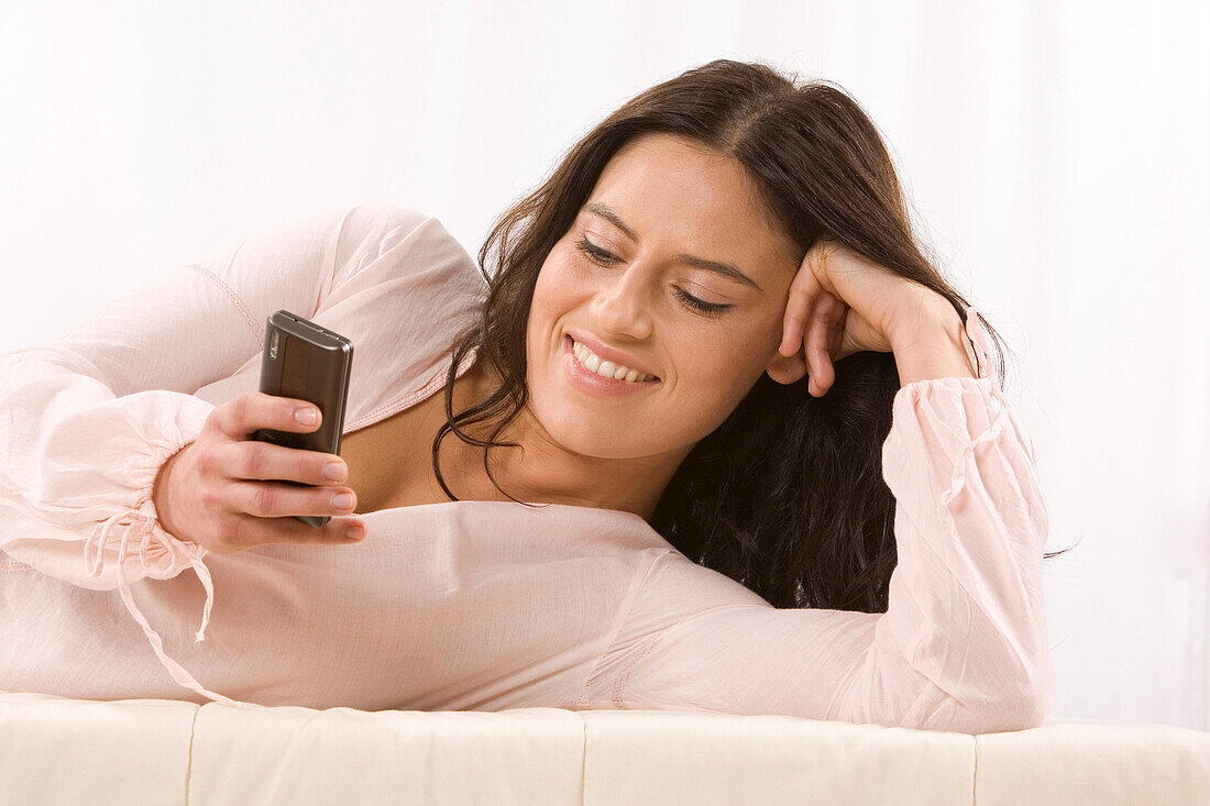Woman Reading Text Message