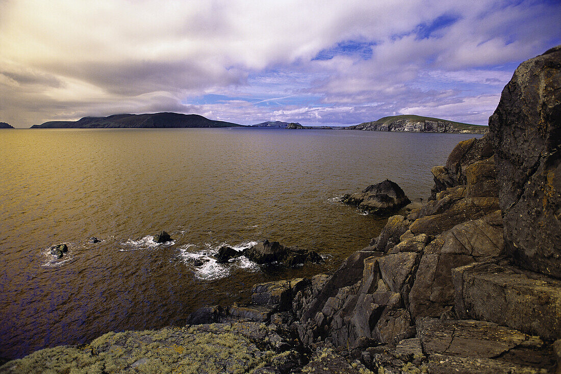 Dingle Bay and Rocky Shoreline, Dingle Peninsula, Ireland