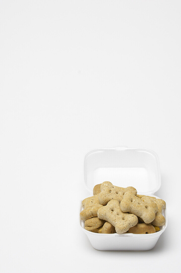 Dog Treats in Styrofoam Container