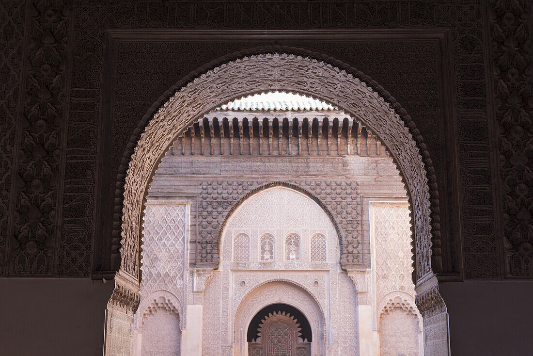Architectural Archway of Mosque, Marrakesh, Morocco