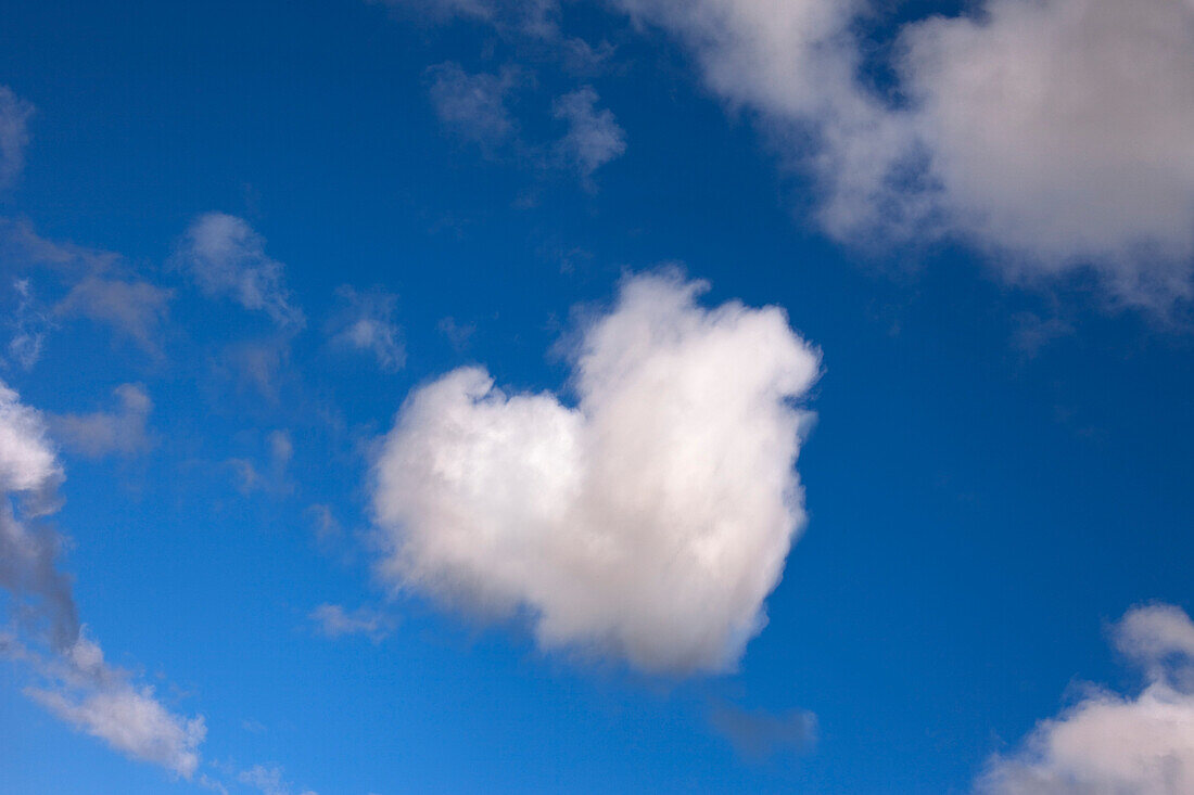 Digitally Altered Heart-Shaped Cloud