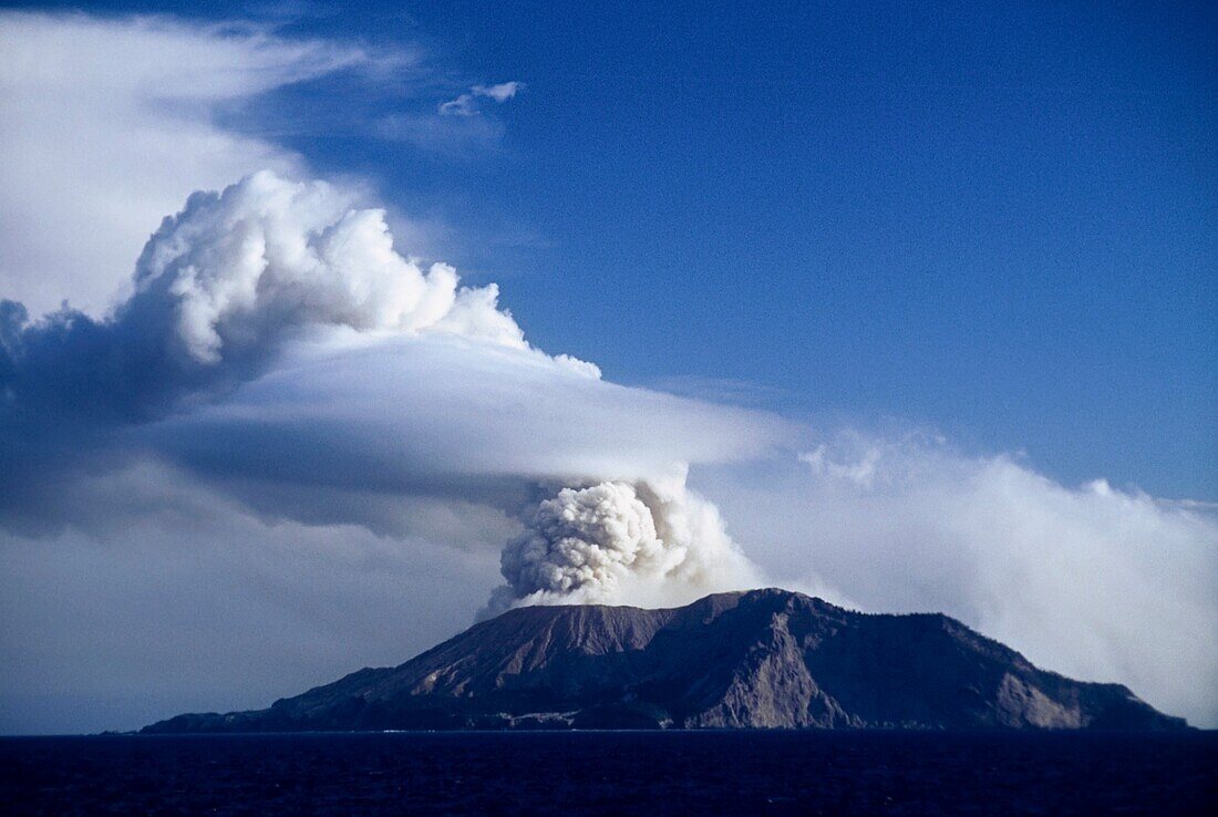 White Island, Bay Of Plenty, New Zealand; Erupting Volcano