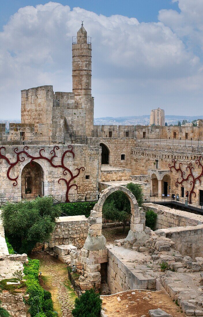 Tower Of David Museum, Jerusalem, Israel; Ancient Stone Archway And Tower