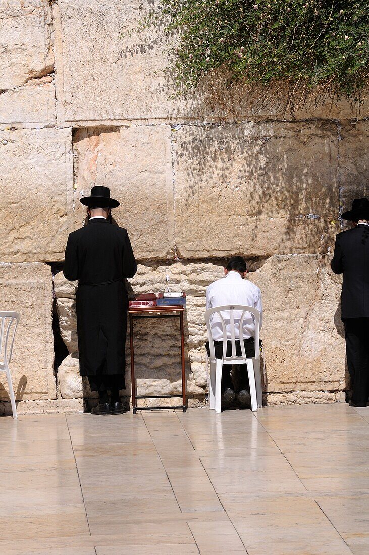 Gebete an der Westmauer; Jerusalem, Israel