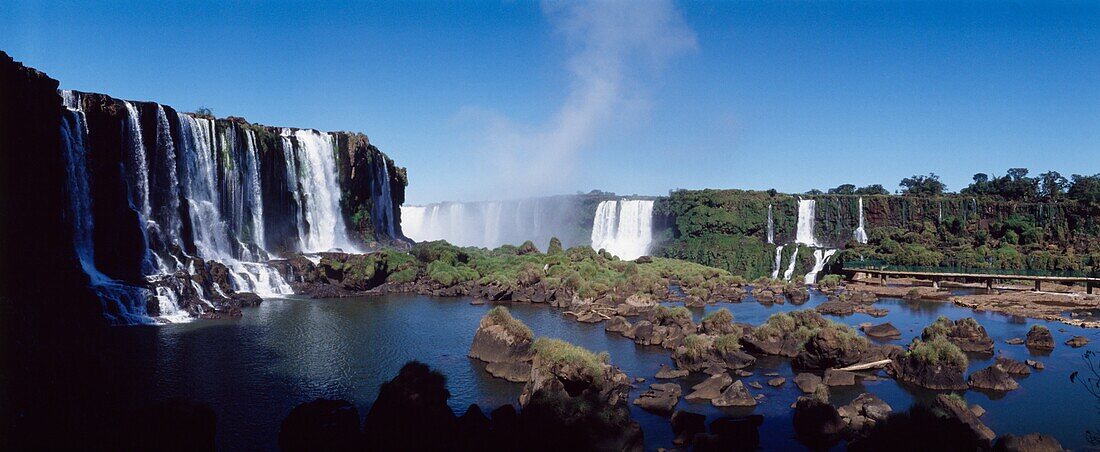 Iguacu,Brazil; High Angle View Of The Iguacu Waterfalls