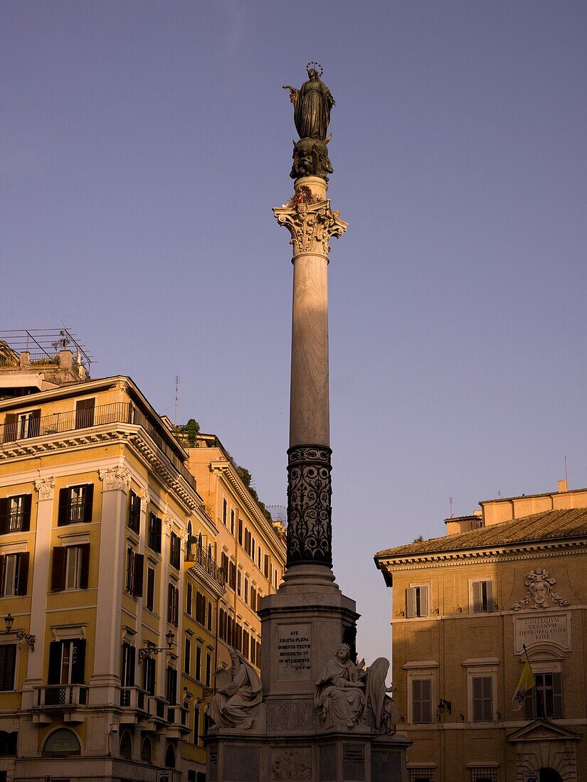 Monument Of Madonna On Piazza Di Spagna (Spanish Square); Rome, Italy